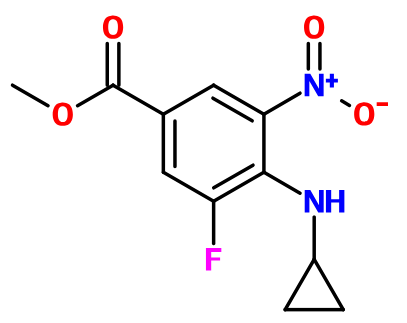 (image for) MC021741 Methyl 4-(cyclopropylamino)-3-fluoro-5-notrobenzoate